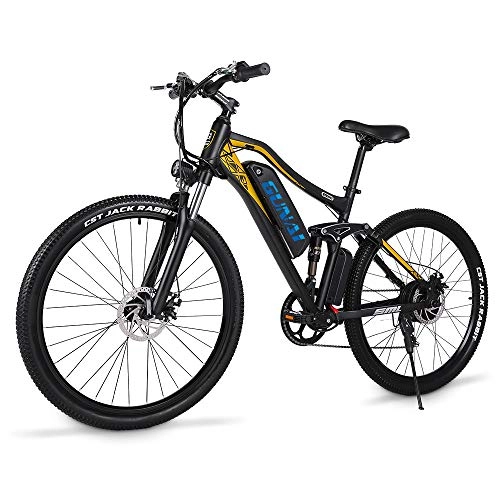 Electric Bike : GUNAI Electric Bike with 500W Brushless Motor with 48V 15AH Removable Lithium-ion Battery and Shimano 7 Speed Shifter