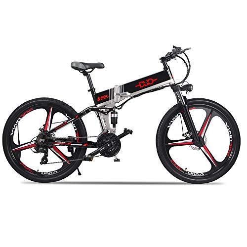 Electric Bike : GUNAI Electric Mountain Bike 26 inches Folding E-bike with Removable Battery 21-speed Transmission System