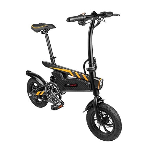 Electric Bike : GUOJIN Electric Bicycle 16 Inch Aluminum Alloy Folding Electric Bicycle 250W 36V 6Ah Battery Electric Mountain Bike Max Speed 25 Km / H Load Capacity 120 Kg
