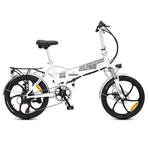 Electric Bike : GUOMM Electric Bike, Folding Electric Bike For Adults Fat Tire 20" With 48v 350w 10.4ah Lithium-Ion Battery, Adjustable Lightweight Magnesium Alloy Frame E-Bike For Sports Cycling Travel Commuting