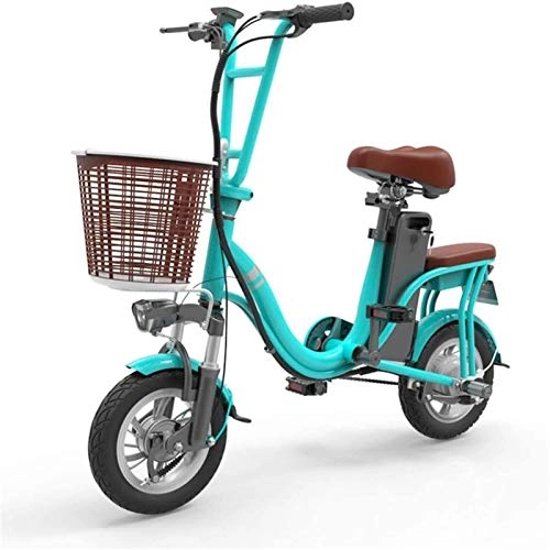 Electric Bike : GUYUE Portable Electric Bikes For Adults, With Two Comfortable Seats, Maximum Speed Of 37km / h, Endurance Of 70km Load-bearing Capacity Of 280KG, Explosion-proof Tires, 13A Lithium Battery.