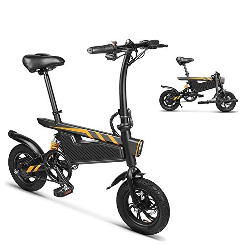 Electric Bike : GYFHMY Lightweight Aluminum Folding E-bike - 250W Motor and Dual Disc Brakes Electric Bike - Suspension System, with LED Light, Load 264 Lbs - for Teens Adults