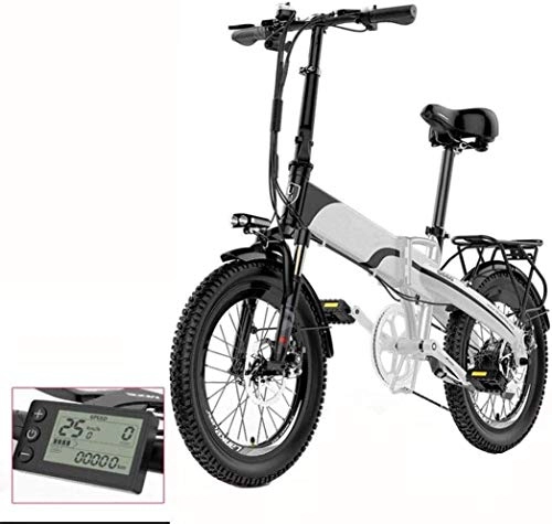 Electric Bike : GYL Electric Bicycle Mountain Bike Scooter Convenient Travel and Healthy Travel 48 Volt Folding Electric Bicycle 20 Inches Constant Speed Cruising, with Electronic Display, Suitable for Urban Outdoor