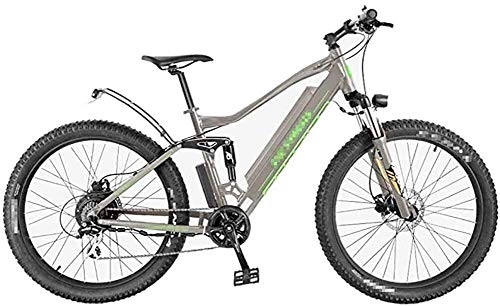 Electric Bike : GYL Electric Bicycle Mountain Bike Travel Adult 27.5 inch 36V 10Ah / 14Ah Removable Lithium Battery 7 Speed Mountain Bike Suitable for Outdoor Sports, Grey