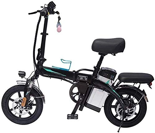 Electric Bike : GYL Electric Bicycle Travel Foldable City Bicycle Electric Bicycle with 400W Brushless Motor and 48V 15Ah Lithium Battery, Three Modes (Up to 25 Km / H)