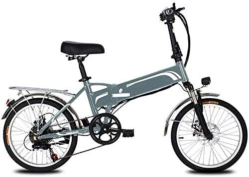 Electric Bike : GYL Electric Bike Folding Commuter Bike Travel Adult 20Inch Bicycle with 48V 12.5Ah Battery Electric Commuter Bike Professional 7Speed Gear for Urban Outdoors, Blue