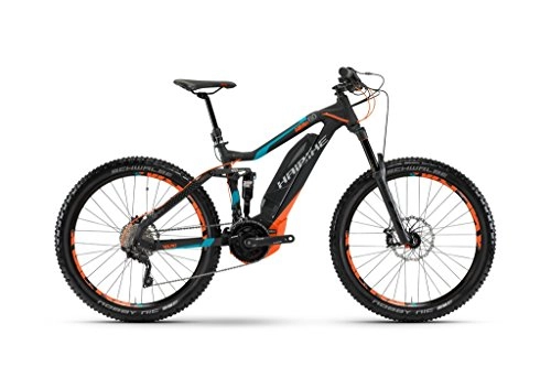 Electric Bike : Haibike SDURO AllMtn 6.0 500 Wh Electric Bicycle / 27.5R All Mountain eBike 2017, schwarz / cyan / orange matt, 44 (EU)
