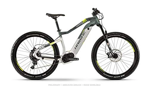 Electric Bike : HAIBIKE Sduro Hardseven Life 8.0 Bosch 500Wh 11v Silver / Olive Green Size 46 2019 (eMTB Hardtail)