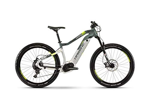 Electric Bike : HAIBIKE Sduro Hardseven Life 8.0 Bosch 500Wh 11v Silver / Olive Green Size 49 2019 (eMTB Hardtail)