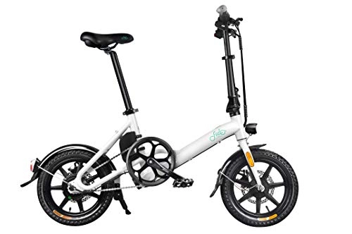 Electric Bike : hearsbeauty Folding Electric Bike Mileage Bicycle 14 inch 52T Crankset Aluminium Alloy Disc Brake Received within 3-7 days Black
