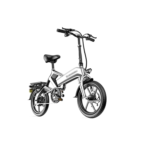 Electric Bike : HESNDddzxc Electric Bicycle 16 Inch Folding Electric Bicycle Motor Battery Commuter Folding Electric Bike