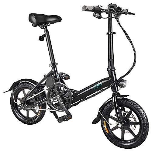 Electric Bike : HEWEI Electric bike collapsible e-bikes 7.8AH 36V battery with shockproof tire for men teenagers outdoor fitness city commuting