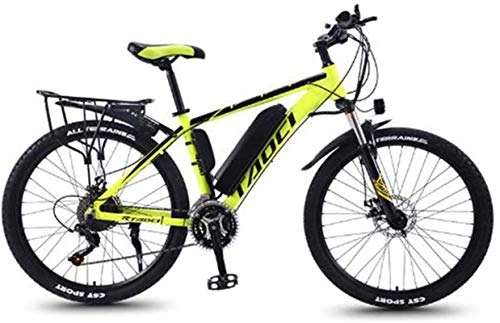 Electric Bike : High-speed 26'' Electric Mountain Bike with Removable Large Capacity Lithium-Ion Battery (36V 350W 8Ah) Dual Disc Brakes for Outdoor Cycling Travel Work Out ( Color : Black Yellow , Size : 27 Speed )