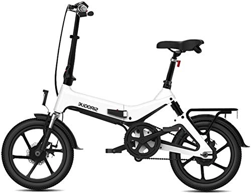 Electric Bike : High-speed Electric Bike For Adults Folding E Bikes E-bike100km Mileage 7.8Ah Lithium-Ion Batter 3 Riding Modes 250W Max Speed 25km / h (Color : White)