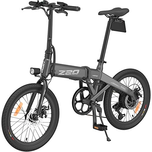 Electric Bike : HIMO (UK Next Working Day Delivery) XIAOMI Z20 Folding Electric Bike for Adult, Max 80km Range, Removable Large Capacity Battery, 250W DC Motor(Grey)
