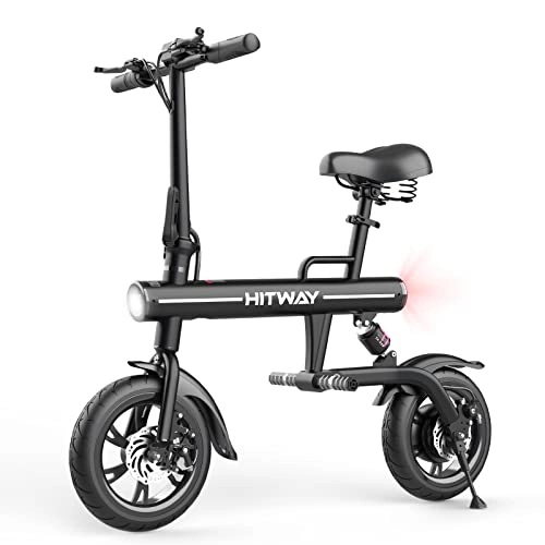 Electric Bike : HITWAY 12 Inch Mini E Bike, 250W Small Electric Bike Foldable Urbanbiker with 36V / 7.5 Ah Battery, Max Range 45 km, 3 Speed Model(Max 25 km / h)