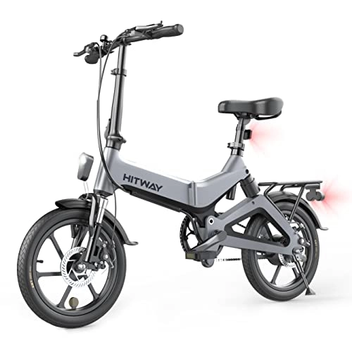 Electric Bike : HITWAY 16inch Electric Bike, Lightweight 250W Electric Foldable Pedal Assist E-Bike with 7.5Ah Battery, ebike for Teenager and Adults