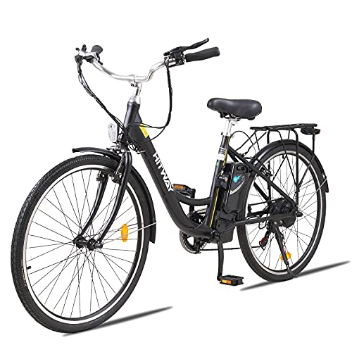 Electric Bike : HITWAY 26"Electric Bicycle for Adults, E-bike with 250W Motor Removable Battery, 3 Adjustable Working Modes, SHIMANO 7Gear System Electric City Bike