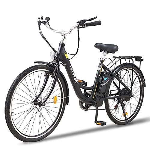 Electric Bike : HITWAY 26 Inch City E-Bike with 250W Motor, 7-Speed Gearbox, Pedelec E-Bikes with 36V 10.4AH Removable Lithium Battery 50km