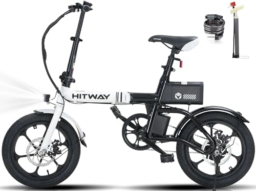 Electric Bike : HITWAY BK35 Folding Electric Bike, 16 inch E Bike 250W City E-Bike Max.Range 25-60KM for Adults