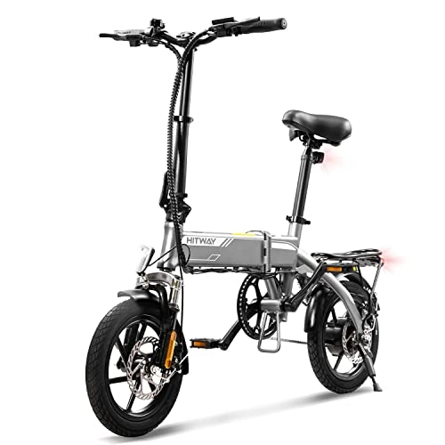 Electric Bike : HITWAY Electric Bike, E Bike City bikes Folding Bike Bicycle Made of Aerospace Aluminum, 7.5Ah Battery, 250 W Motor, Range Up to 45 km BK3-HW