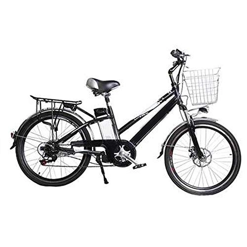 Electric Bike : hj Electric Bicycle, 24 Inch Aluminum Alloy LED Electric Pedal Bicycle 48V City Travel Shopping Electric Bike