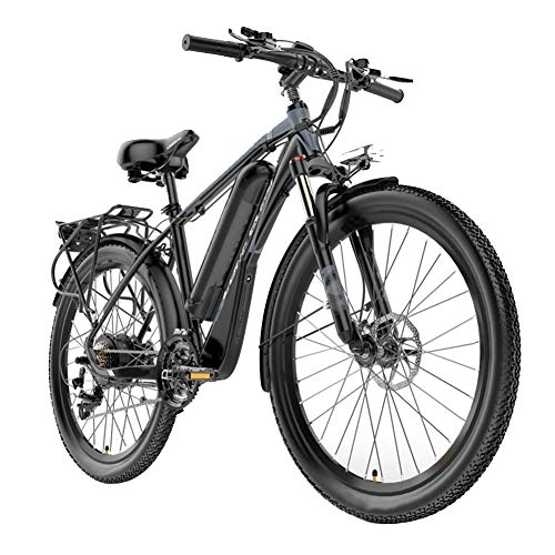Electric Bike : HLeoz 26'' Electric Mountain Bike, Electric Bike 48V 13Ah Removable Lithium Battery 21 Speed Gear and Three Working Modes - e Bike for Adults
