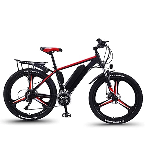 Electric Bike : HMEI E Bikes For Adults Electric 36V 500W Aluminum Alloy Electric Bike 26 Inch Mountain Bike Double Disc Brake 21 Speed Electric Bicycle (Color : Black, Size : Battery 15A)