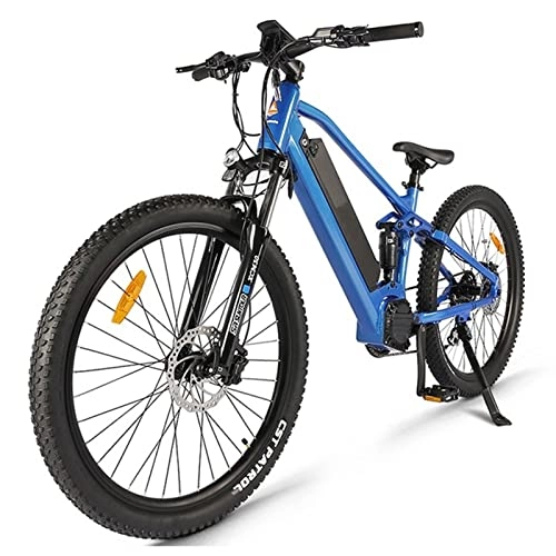 Electric Bike : HMEI EBike Electric Bicycle for Adults 750W Ebike 27.5" E-bike 34 MPH Adult Electric Mountain Bike, 48V 17.5 Ah Removable Lithium Battery, 8 Speed Gears (Color : Blue)