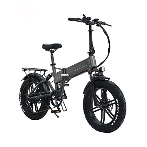 Electric Bike : HMEI EBike Electric Bike Foldable 2 Seat for Adults Electric Bicycle 800w 48v Lithium Battery 4.0 Fat Tire Folding E Bike (Color : Black)
