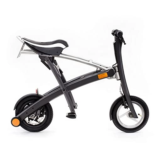 Electric Bike : HMEI Electric Bike Foldable for Adults Lightweight Electric Bike 12 Inch Mobility Small Portable Folding Electric Bicycle (Color : Black)