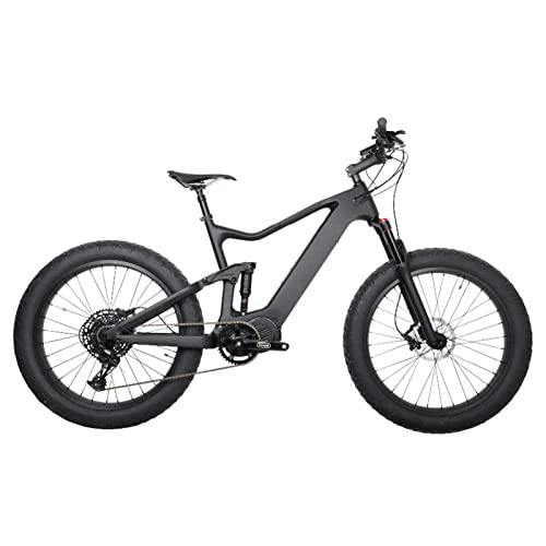 Electric Bike : HMEI Electric Bikes for Adults Adults Fat Tire Electric Bike 1000W 48V Electric Bicycle Motor Ultralight Complete Suspension Electric Bike (Color : Carbon UD matt)