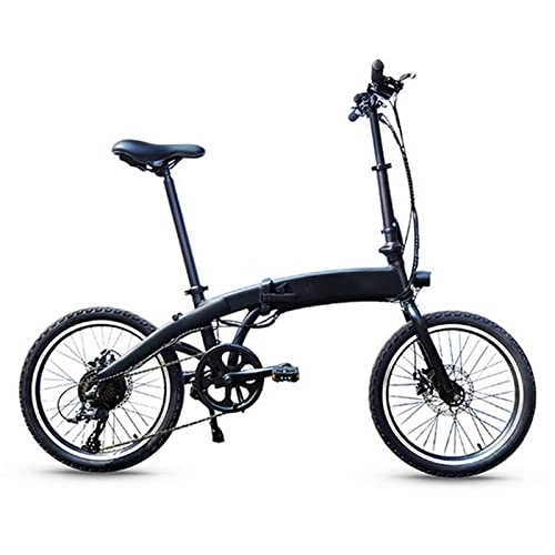 Electric Bike : HMEI Electric Bikes for Adults Folding Electric Bikes For Adults 250W 20 Mph E Bikes 36V 7.8AH Lithium Battery Electric Bicycle, 20 Inch Ultralight Variable Speed Electric Bicycle (Color : Black)