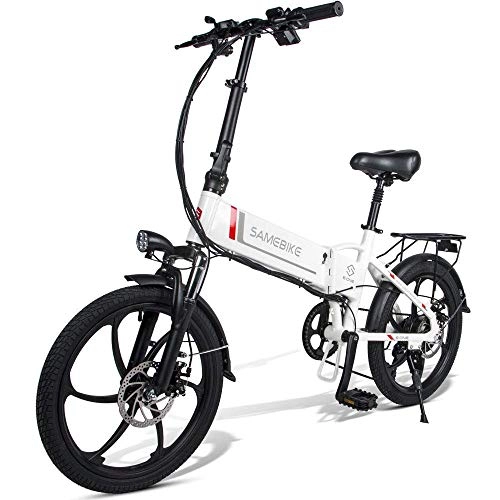Electric Bike : HMNS Folding E-Bike with LCD Display 20" / 48V 10.4AH 350W, Lithium Battery Smart Mountain Bike, 7-Speed Smart City E-Bike for Adults