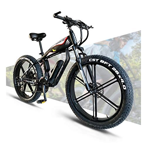 Electric Bike : HOME-MJJ 48V 14AH 400W Electric Bike 26 '' 4.0 Fat Tire Ebike 30 Speed Snow MTB Electric Adult City Bicycle For Female / Male With Large Capacity Lithium Battery (Color : 48V, Size : 14Ah)