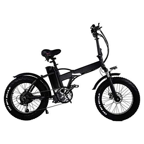 Electric Bike : HOME-MJJ Electric Folding Bike Fat Tire 20 * 4" with 48V 15Ah Lithium-ion Battery 500W Motor, City Mountain Bicycle Booster 100-120KM