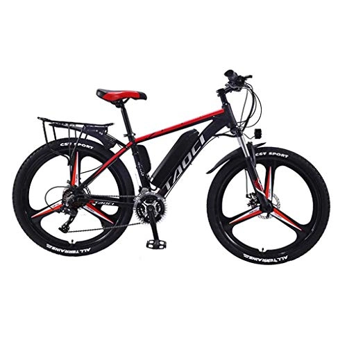 Electric Bike : Homejuan 26-inch Mountain Electric Bicycle Magnesium Alloy All Terrain 36V 350W 13Ah Removable Lithium-Ion Battery Mountain Ebike Red