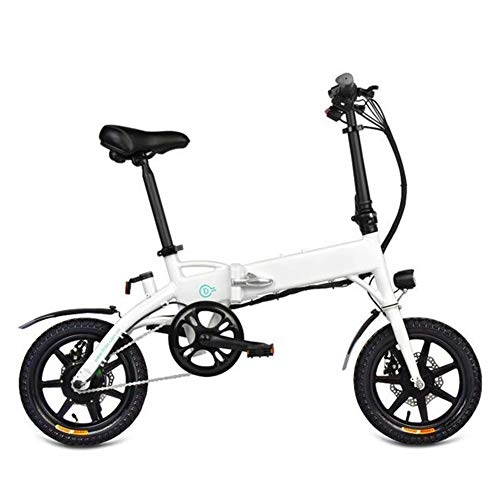 Electric Bike : HSART E-Bike Foldable Electric Mountain Bikes for Adults 250W Motor 36V 7.8Ah Lithium-Ion Battery LED Display for Outdoor Cycling Travel City Commuting(White)