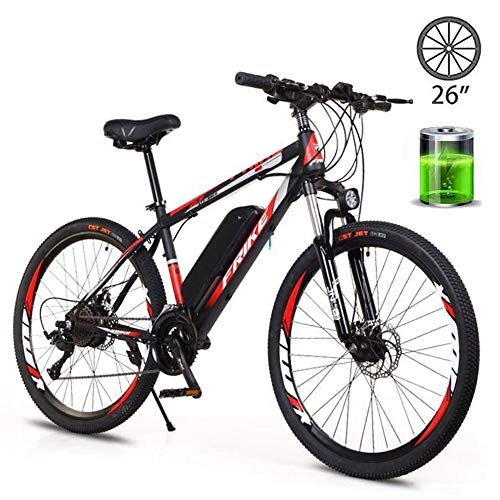 Electric Bike : HSART E-Bike Mountain Bicycles Electric Bike with 27-Speed Transmission System, 250W, 10AH, 36V Removable Lithium-Ion Battery, 26" Lightweight City Bike for Adults Men Women