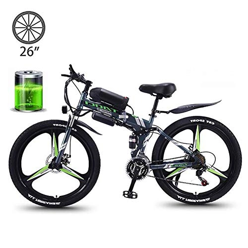 Electric Bike : HSART Electric Mountain Bikes for Men Women Folding 350W E-Bike with Removable 36V 13 AH Lithium-Ion Battery 21 Speed Gear Shifter 3 Working Modes