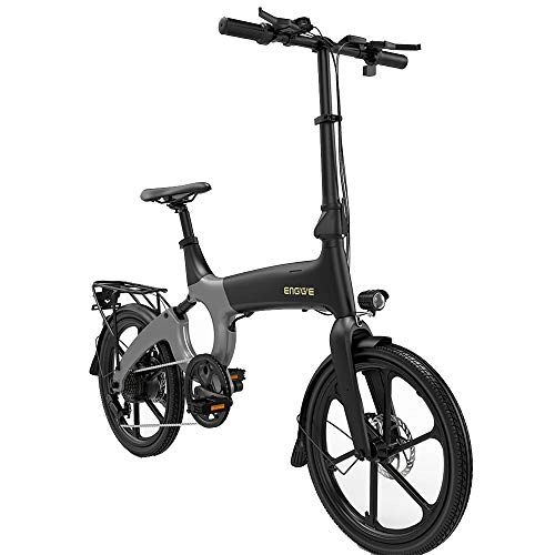 Electric Bike : HSJCZMD Electric Folding Bike, 48v Electric Bike for Men and Women, Hydraulic Spring Shock Absorption, 20-inch Magnesium Alloy Bicycle, Pedal Assist 80km, Gray