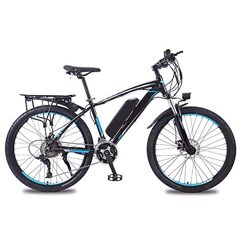 Electric Bike : HSTD Electric Bike, Urban Commuter Folding E-bike, Disc Brak, Unisex Bicycle, Lithium battery electric, 26 inch tire, 36V, Boost mountain bike Blue