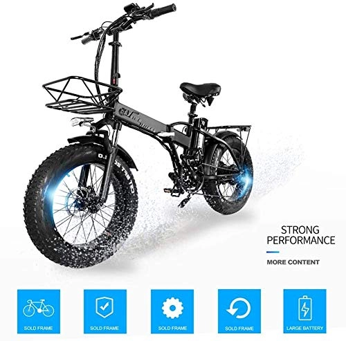 Electric Bike : http: / / 20' 500W Electric Bike Cruiser Bicycle Cycling 48V15Ah High Capacity Battery 5 Gears Suspension Fork Double Mechanical Disc Brake 4.0 Fat Tire Snow Bike 40KM / H Electric Bicycles for Adults