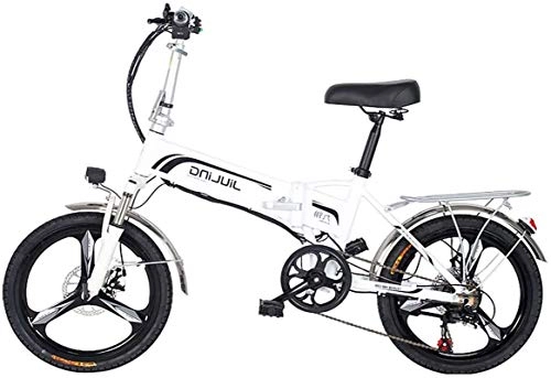 Electric Bike : HUAQINEI Electric Bikes for Adult 20" 350W Folding City Electric Bike, Assisted Electric Bicycle Sport Bicycle with 48V 10.5 / 12.5AH Removable Lithium Battery, Professional 7 Speed Gear Ebike for Mens