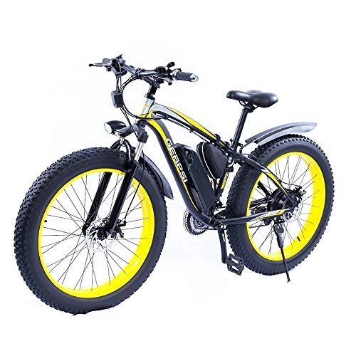 Electric Bike : HXwsa 26 Inch Fat Tire Electric Bike 48V 350W Motor Snow Electric Bicycle with Shimano 21 Speed Mountain Electric Bicycle Pedal Assist Lithium Battery Hydraulic Disc Brake