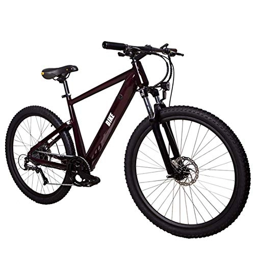Electric Bike : HY-WWK Adult Commute Electric Bike, Hide Removable Battery 27.5 inch Mountain E-Bike with Full Suspension 6 Speed Dual Disc Brake