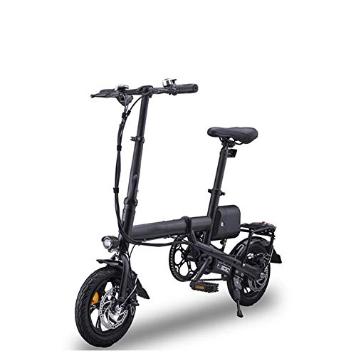 Electric Bike : HY-WWK Folding Electric Bike for Adults, Dual Disc Brakes 12 inch Mini City Commute Ebike 36V Removable Battery Aluminum Alloy Frame