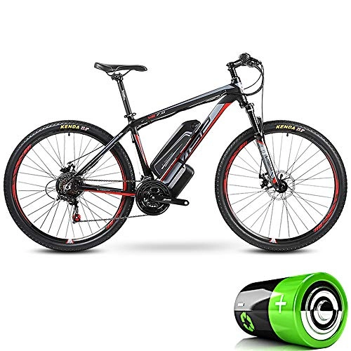 Electric Bike : Hybrid mountain bike, adult electric bicycle detachable lithium ion battery (36V10Ah) snow cruiser road motorcycle 24 speed 5 speed assist system, 26 * 15.5inch