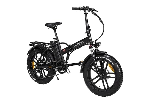 Electric Bike : Hygge Vester Electric Bike 20-inch Fat Tire Electric Bikes for Adults Foldable Ebike with 250W Hub Motor 36V / 10Ah Battery and Adjustable Height Electric Bicycle