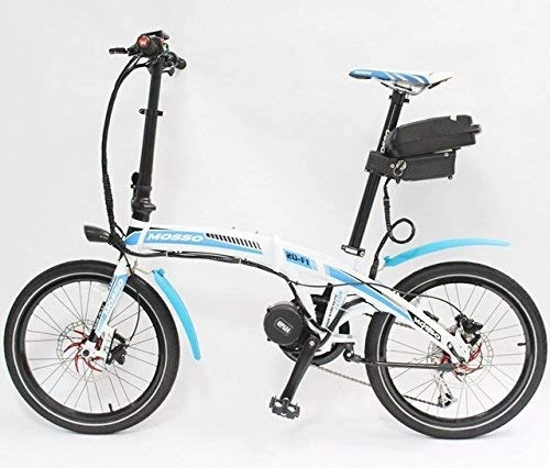 Electric Bike : HYLH 48V 350W 8Fun Bafang Mid-Drive Motor MOSSO 20-F1 Mini Foldable Ebike+48V 12AH Battery Two Colour Choices Electric Bicycle